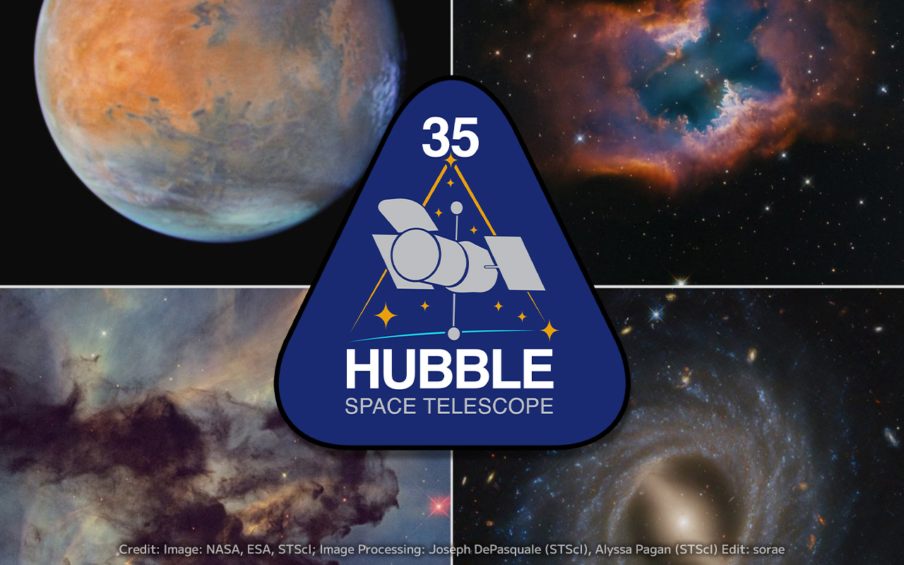 ハッブル宇宙望遠鏡の打ち上げ35周年記念画像が公開!