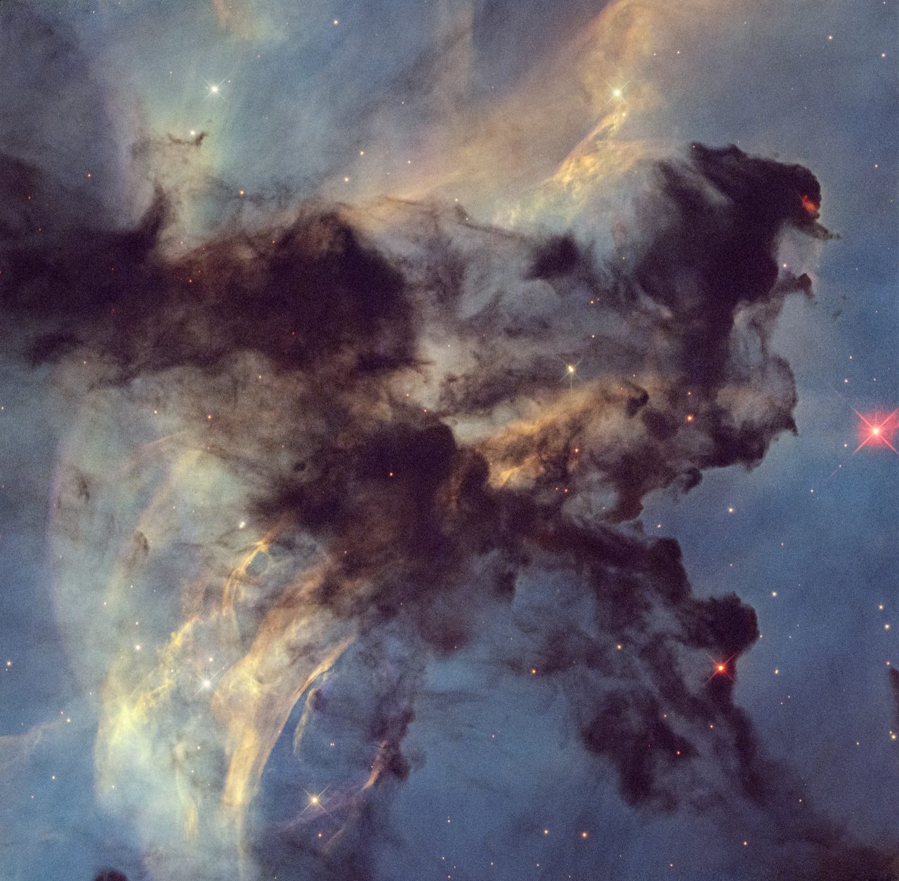 ハッブル打ち上げ35周年記念 「ばら星雲」のクローズアップ【今日の宇宙画像】