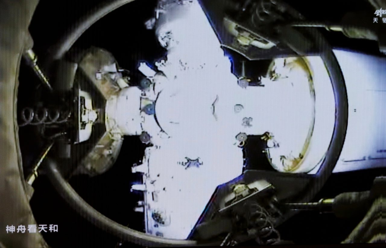 宇宙船「神舟20号」のカメラが捉えたCSS=中国宇宙ステーション(Credit: CMSA)