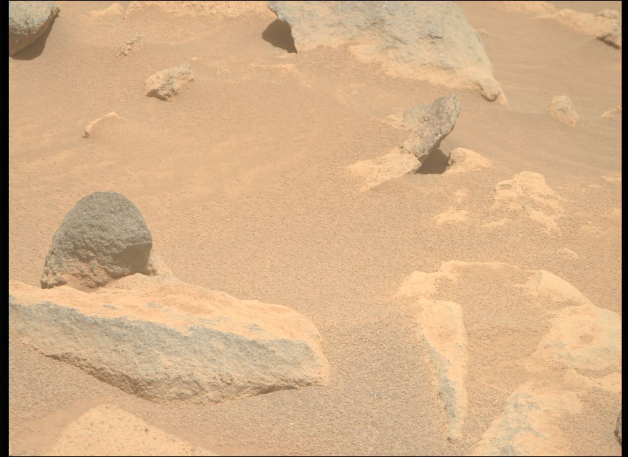 2025年5月26日の火星の風景：左の黒っぽい丸石、その正体は？【今日の宇宙画像】