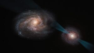 初期宇宙の銀河衝突に新たな描像　アルマ望遠鏡とVLTが明らかにしたクエーサーの影響とは