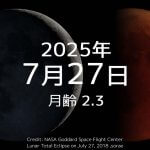 2025年7月27日｜今日の月齢と宇宙の出来事＋占い｜21世紀最長の皆既月食から7年
