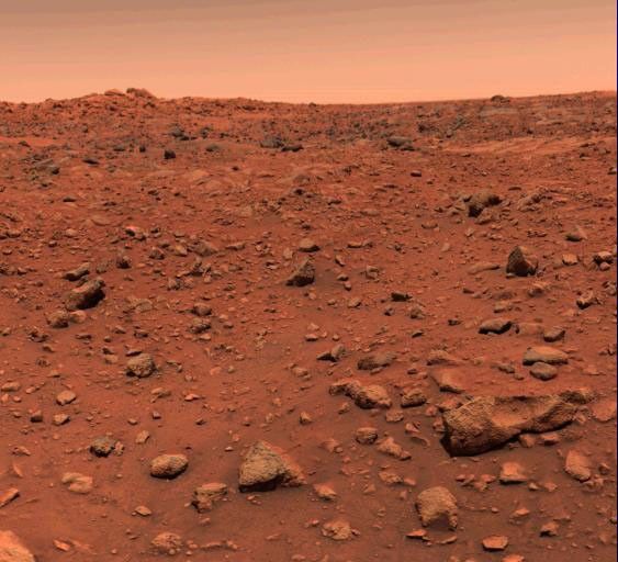 「バイキング1号」打ち上げから50年 人類史上初の「火星表面からのカラー画像」を送信した探査機 1 バイキング1号が撮影した人類初の「火星表面のカラー写真」(1976年7月21日撮影)