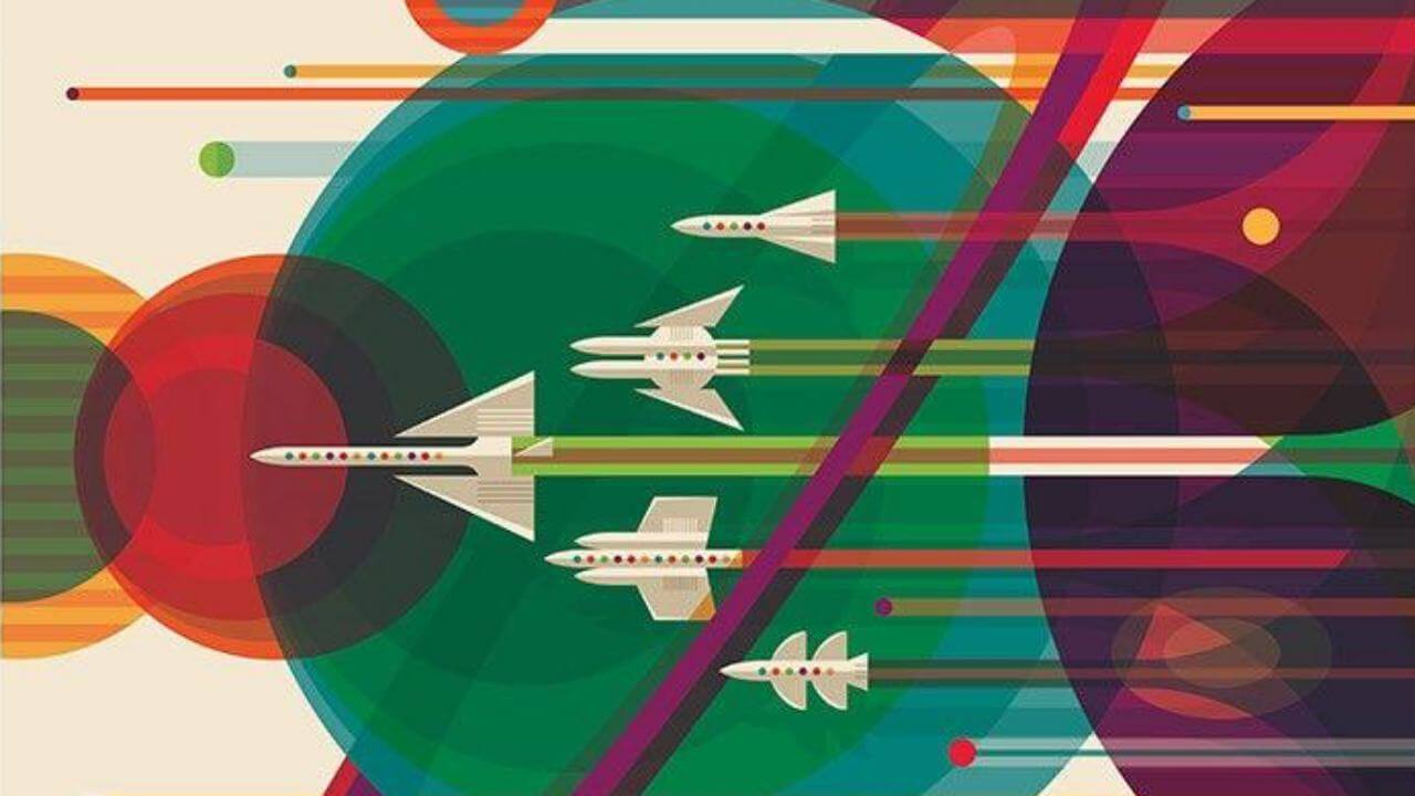 重力アシストで巡る“一生に一度の宇宙ツアー”　NASAのポスター「The Grand Tour」