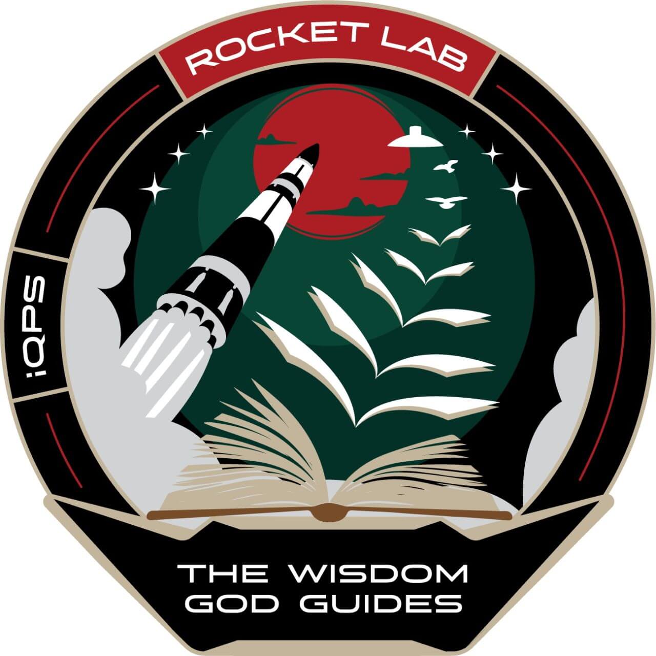 ロケットラボがQPS研究所の小型SAR衛星「スクナミ-I」を打ち上げ 5 Rocket LabによるQPS-SAR 15号機「スクナミ-I」打ち上げミッション「The Wisdom God Guides」のミッションパッチ(Credit: Rocket Lab)