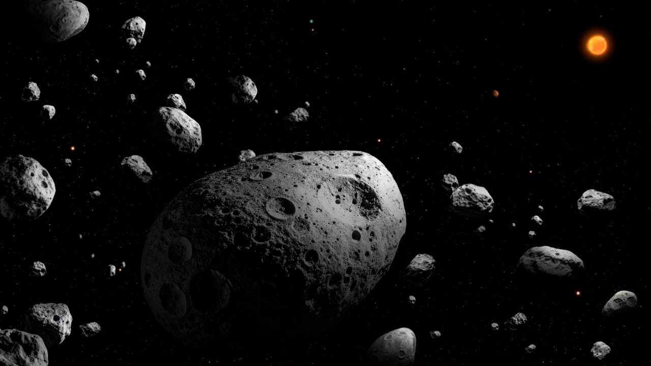 小惑星「2025 MN45」のイメージ図（Credit: NSF–DOE Vera C. Rubin Observatory/NOIRLab/SLAC/AURA/P. Marenfeld）