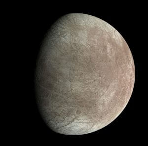 NASAの木星探査機ジュノーが衛星エウロパの氷殻を測定　厚さは30km近くに達する可能性
