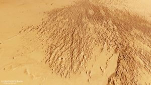 火星の風が刻んだ大規模な削り跡 マーズ・エクスプレスが撮影したヤルダン地形