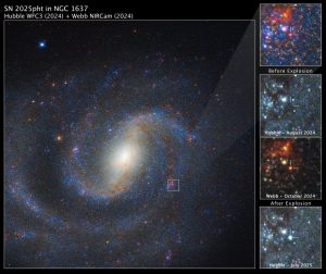 その星は厚い塵の奥に　ウェッブ宇宙望遠鏡が超新星「SN 2025pht」の前駆星を検出していた
