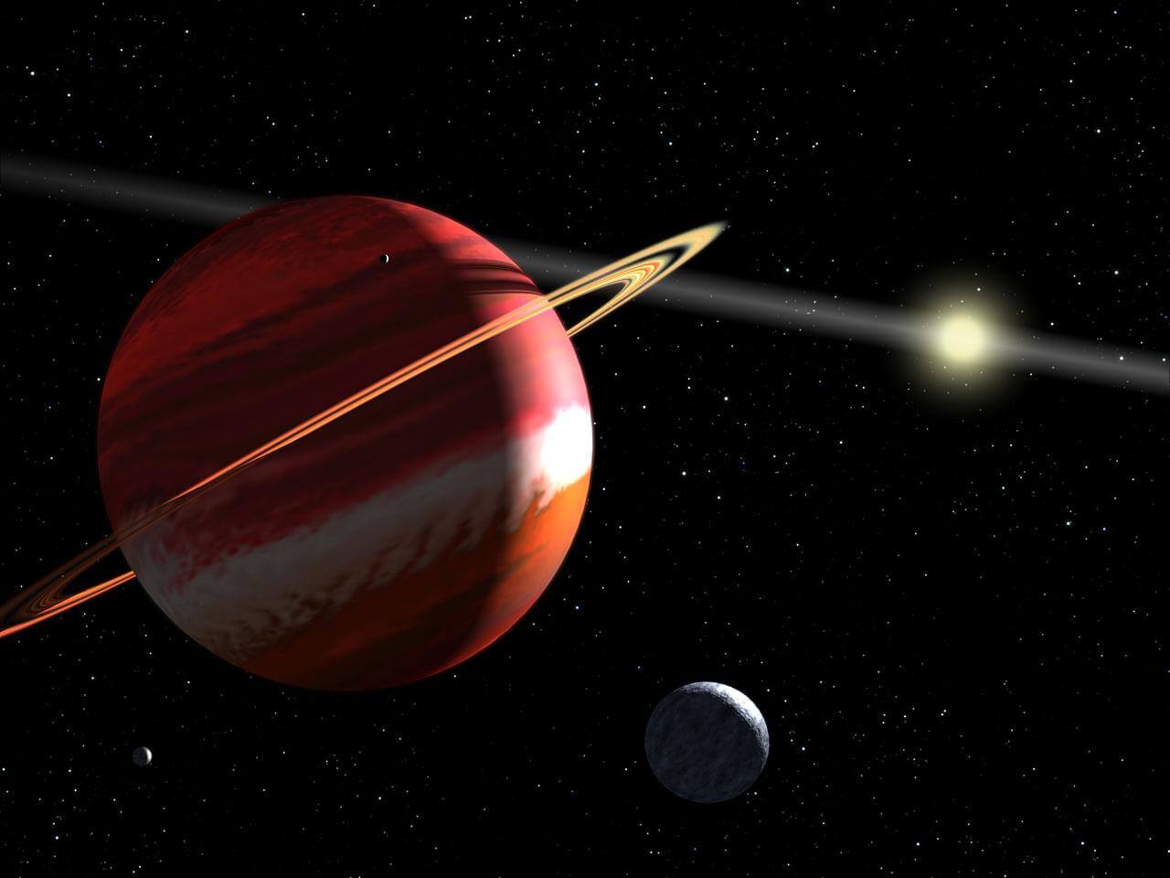 かつて「最も近い系外惑星」と思われていた エリダヌス座イプシロン星bの想像図