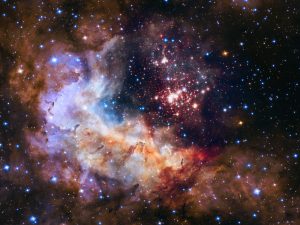 打ち上げ花火のような美しさ　ハッブル宇宙望遠鏡が観測した星団「ウェスタールンド2」