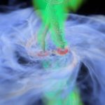 ペアを組む星の接近にはガスと磁場が鍵？　巨大なブラックホールの合体にも関係する研究成果