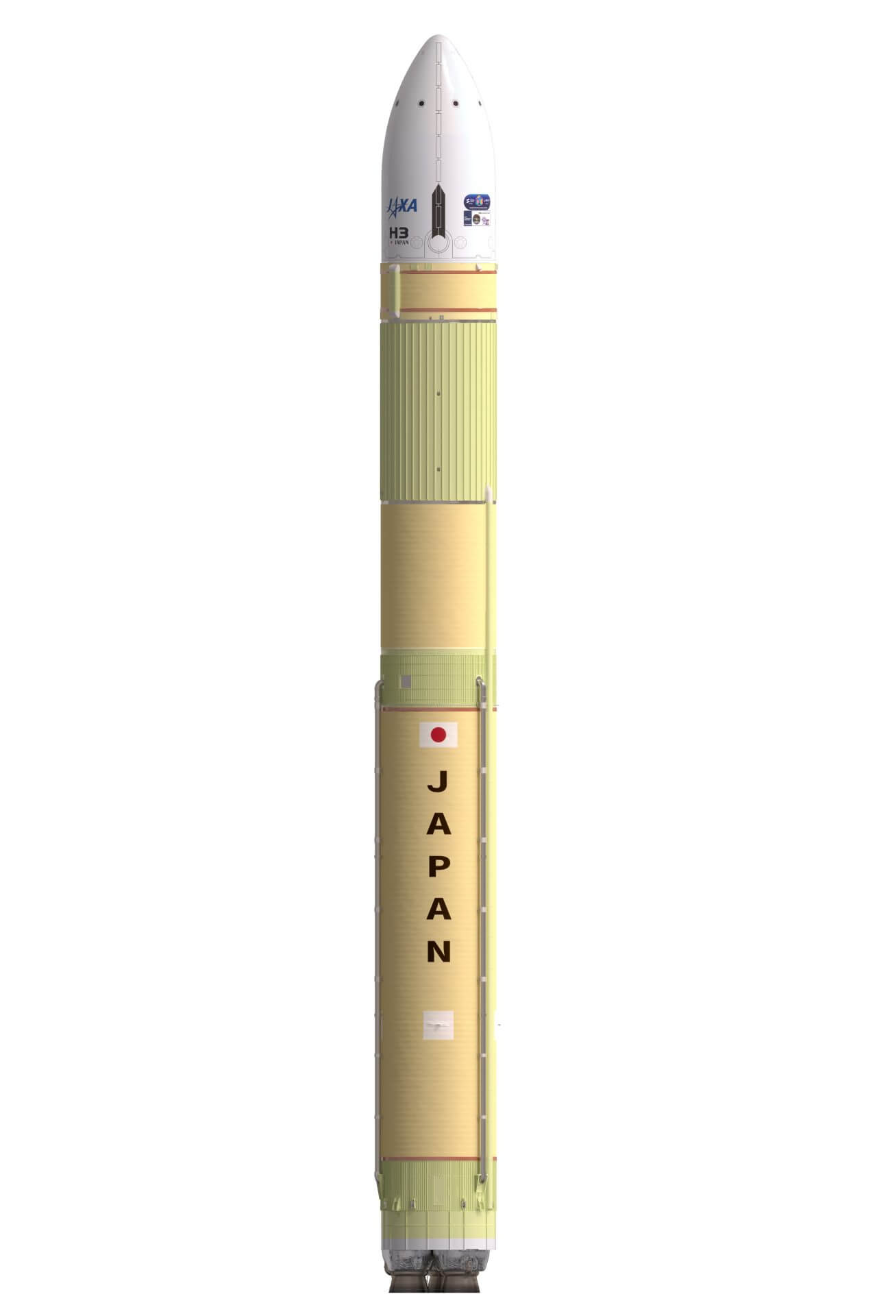 「H3」ロケット6号機（30形態試験機）のCGイメージ（Credit: JAXA）