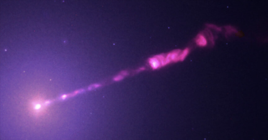 楕円銀河「M87」から吹き出すジェットの進化 チャンドラX線宇宙望遠鏡が詳細に解明