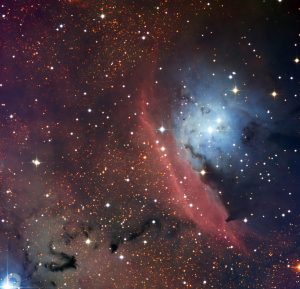 赤と青の星雲が織りなす混沌 “いて座”の星形成領域「NGC 6559」