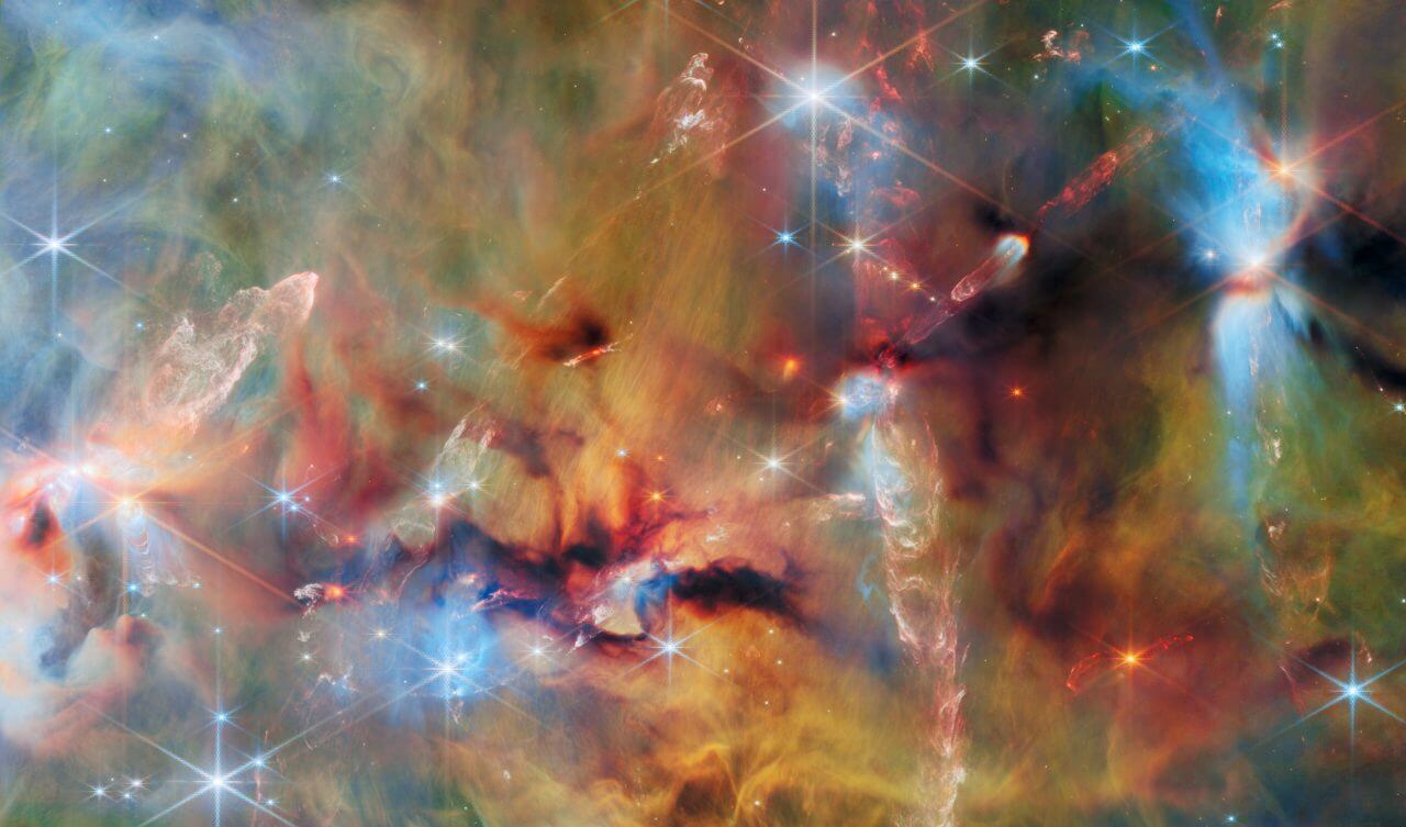 若い星々の成長を学べる領域 ウェッブ宇宙望遠鏡が観測したオリオン座分子雲のクローズアップ