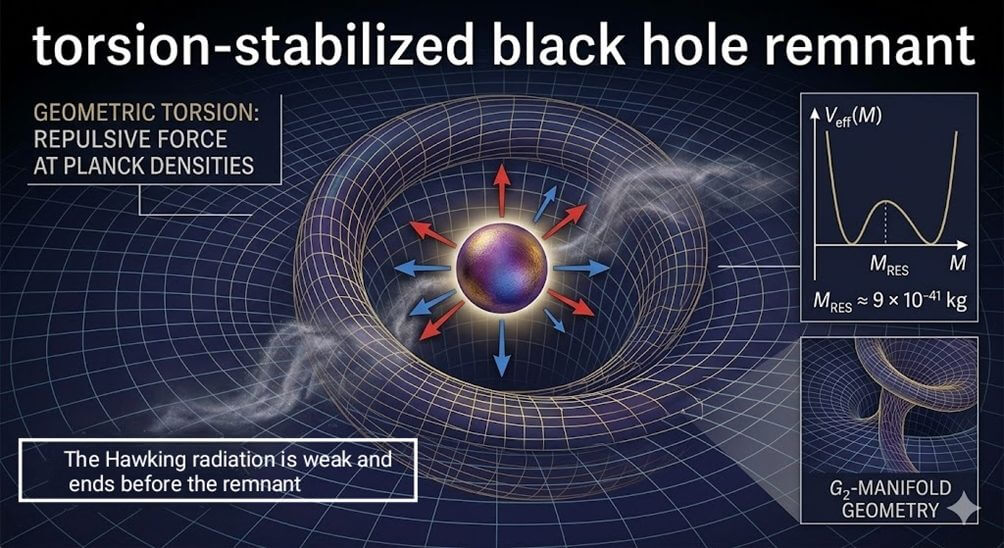 ブラックホールは「ねじれた7次元時空に情報を保持する極小の残骸」を残す可能性が示される