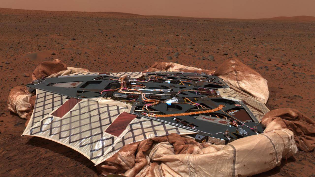 「からっぽの巣」NASAの火星探査車スピリットの着陸地点