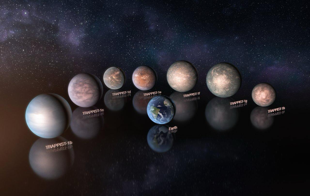 赤色矮星「TRAPPIST-1」を巡る7つの地球サイズ惑星
