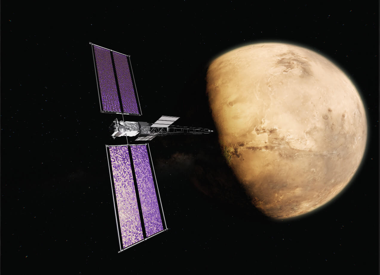 NASA火星探査ミッション「スカイフォール」のエアロシェル製造でファイアフライが契約受注 2 原子力電気推進を採用した惑星間宇宙機「SR-1 Freedom」のCGイメージ(Credit: NASA)