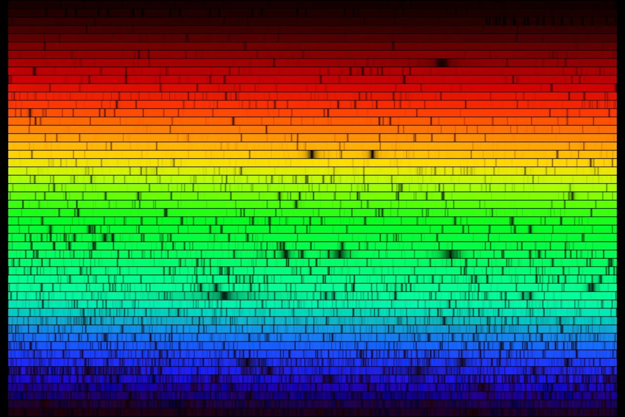 太陽の高分解能スペクトル（Credit: N.A. Sharp/KPNO/NOIRLab/NSO/NSF/AURA）