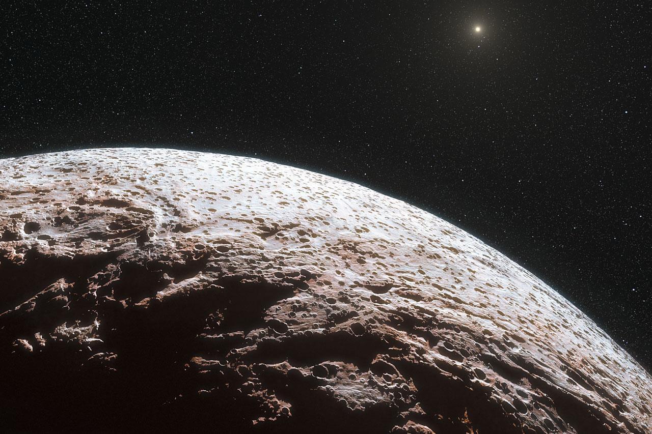凍てつく世界 準惑星「マケマケ」を描いた想像図
