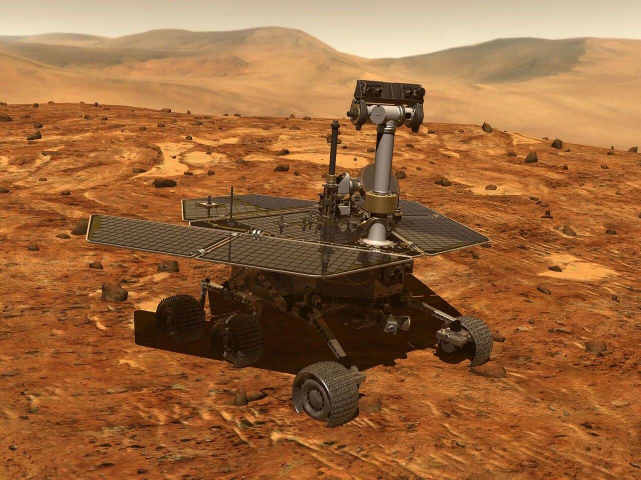 かつて火星に存在した水の新たな証拠を発見 NASA火星探査車「スピリット」のデータから 2 NASAの火星探査車「スピリット」の想像図(Credit: NASA/JPL-Caltech)