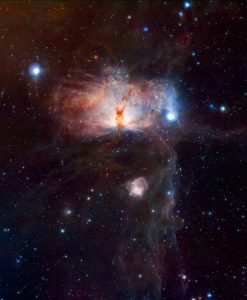 ゆらめく炎のような散光星雲　赤外線で観測した“火炎星雲”ことオリオン座の「NGC 2024」