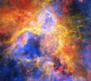 輝線星雲「タランチュラ星雲」の多波長画像 ハッブル・ウェッブ・チャンドラが観測