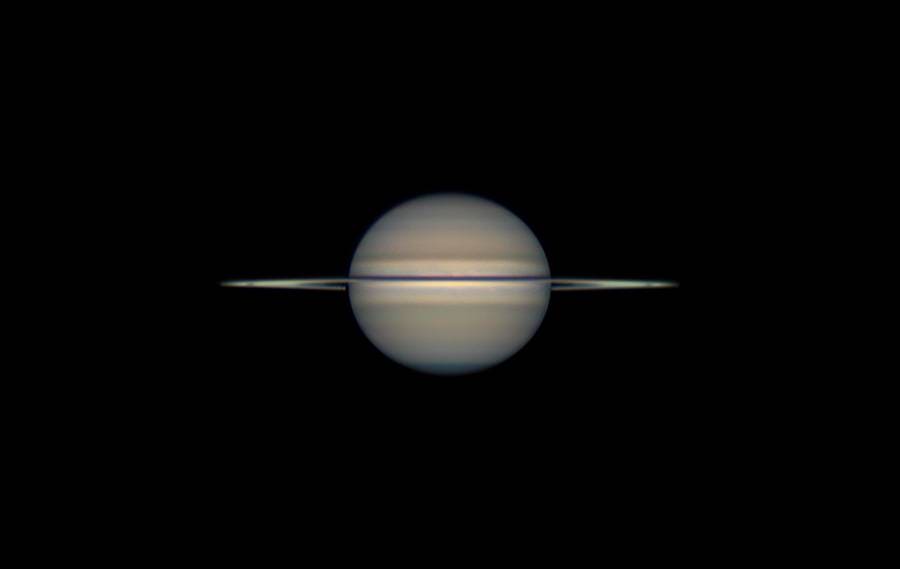 2025年10月1日の土星(石垣島天文台にて撮影) (クレジット:国立天文台)