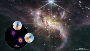 大質量連星は“別々に誕生した2つの星”が偶然出会って形成される？　アルマ望遠鏡などの観測成果
