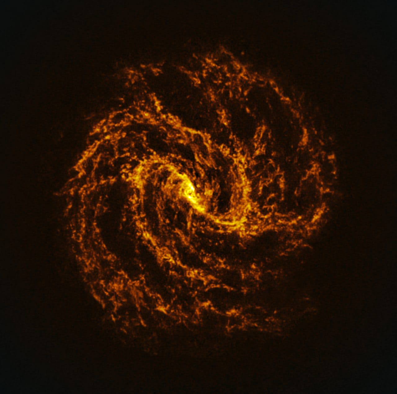 アルマ望遠鏡(ALMA)が観測した棒渦巻銀河「M83(Messier 83)」(Credit: ALMA(ESO/NAOJ/NRAO)/J. Koda et al.)