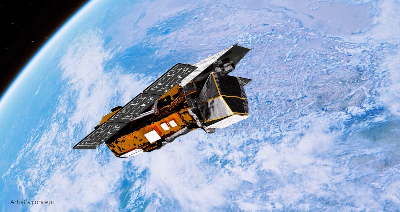 ガンマ線観測衛星「ニール・ゲーレルス・スウィフト」のCGイメージ（Credit: NASA’s Goddard Space Flight Center Conceptual Image Lab）