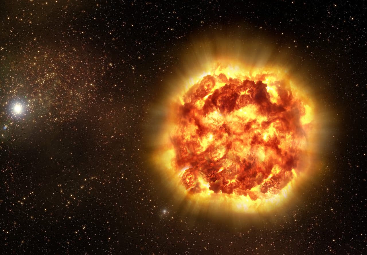 白色矮星が関わる「Ia型超新星」の想像図（Credit: ESO）